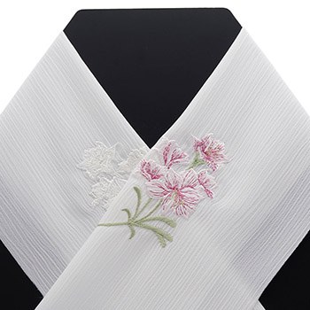 刺繍楊柳半衿(アマリリス)【いち利モールオリジナル】