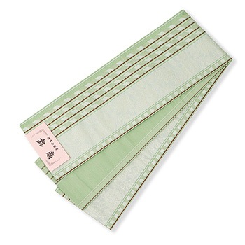 博多小袋帯（唐花に縞）『舞扇』