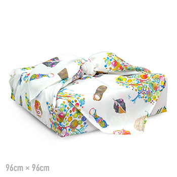 撥水風呂敷（イロイロの森）『ながれ』