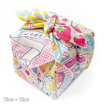 撥水風呂敷（スイーツマップ）『ながれ』