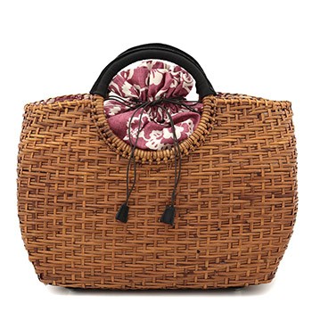 巾着付きアタバッグ(花唐草)