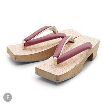 スクエア下駄（菱繋ぎ）『彩小径』