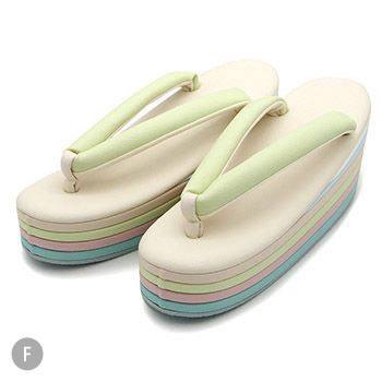 厚底草履（6段）『彩小径』