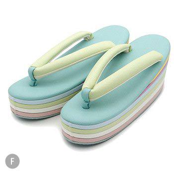 厚底草履（6段）『彩小径』