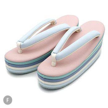 厚底草履（6段）『彩小径』