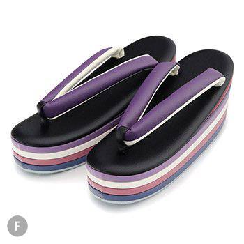 厚底草履（6段）『彩小径』