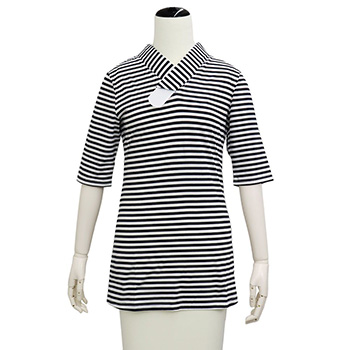 Tシャツ型半襦袢（ボーダー）『ふぁんじゅ』【大原商店】