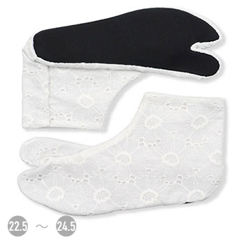 レース足袋(4枚コハゼ/マーガレット)【HARU】