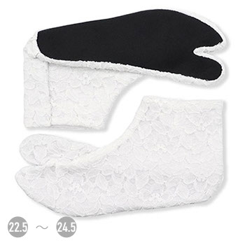 レース足袋(4枚コハゼ/フラワー)【HARU】