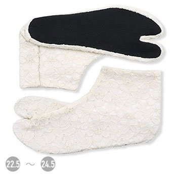 レース足袋(4枚コハゼ/フラワー)【HARU】