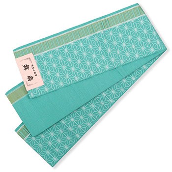 博多小袋帯（麻の葉/片縞）『舞扇』