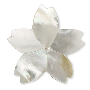 貝帯留（桜）【リオン工芸】