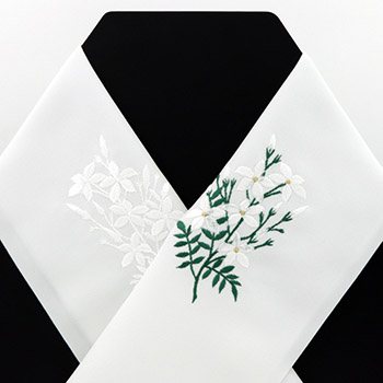 刺繍半衿(ハーブ)【いち利モールオリジナル】