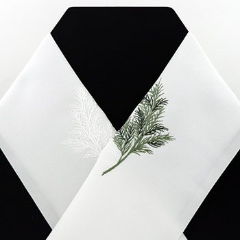 刺繍半衿(ハーブ)【いち利モールオリジナル】