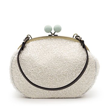 がま口バッグ(シルバーラメ)【銀座いち利オリジナル】