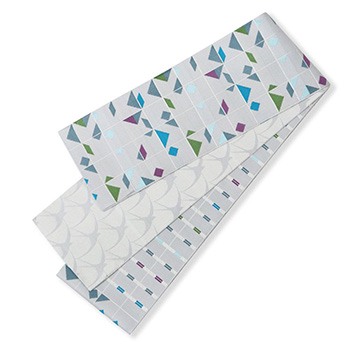 仕立て上がり3WAY博多小袋帯 (幾何&ボーダー/ツバメ)【召しませ花×協和織工場】