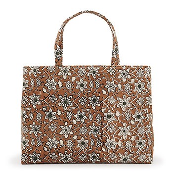 ブロック染めバッグ(唐花)『オリエンタル更紗』