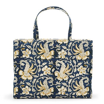 ブロック染めバッグ(唐花)『オリエンタル更紗』