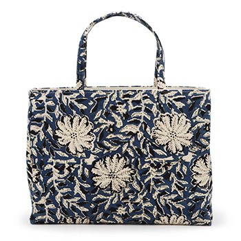 ブロック染めバッグ(唐花)『オリエンタル更紗』