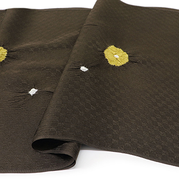 絞り帯揚(小花に丸)