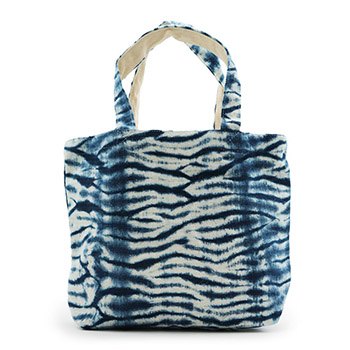 藍染めミニトートバッグ（縞）