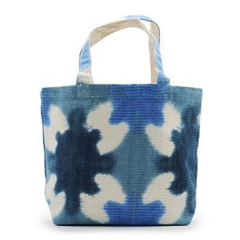 藍染めミニトートバッグ（花）