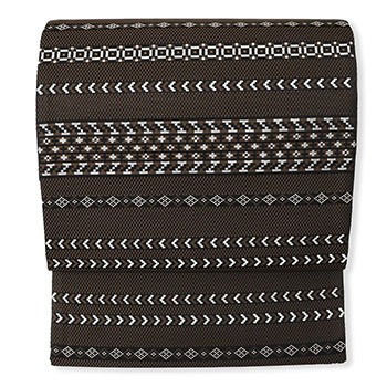 新品 仕立て上がり博多袋帯（幾何横段）【協和織工場】