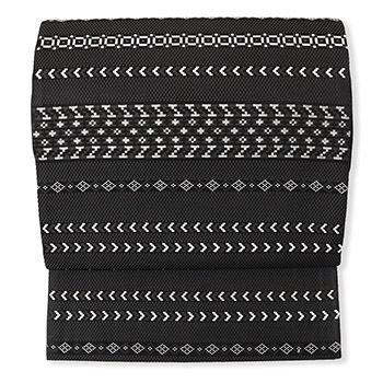 新品 仕立て上がり博多袋帯（幾何横段）【協和織工場】