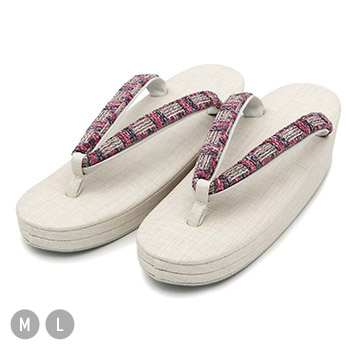 二枚芯草履(チェック)【銀座いち利オリジナル】