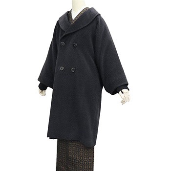 ダブルショールカラーコート