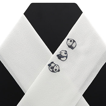 ワンポイント刺繍半衿(子パンダ)【いち利モールオリジナル】