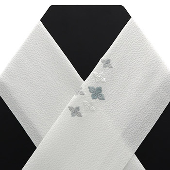 ワンポイント刺繍半衿(花菱)【いち利モールオリジナル】