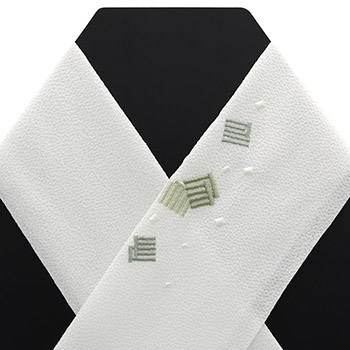 ワンポイント刺繍半衿(源氏香)【いち利モールオリジナル】