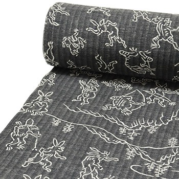 洗える夏襦袢（鳥獣戯画）【東レ爽竹】