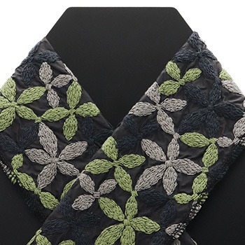 刺繍半衿（ペンタス）【いち利モールオリジナル】