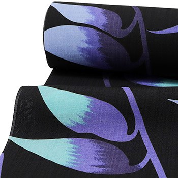 洗える着物（露草）『加賀友禅浴衣図案』【東レセオα】