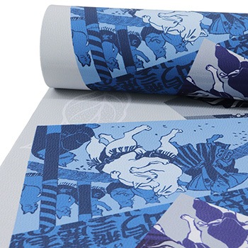 洗える夏長襦袢（大江戸キャット）【撫松庵】