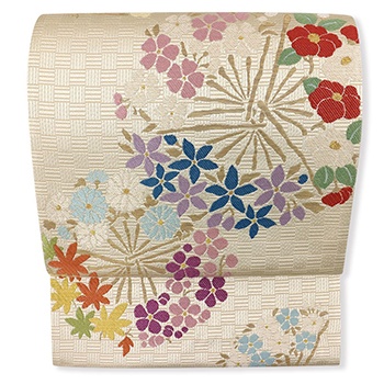 西陣袋帯『花扇紋』【帯屋捨松】