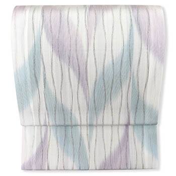 十日町明石ちぢみ袋帯（よろけ縞）『筬波明石』【七代目・吉澤与市】