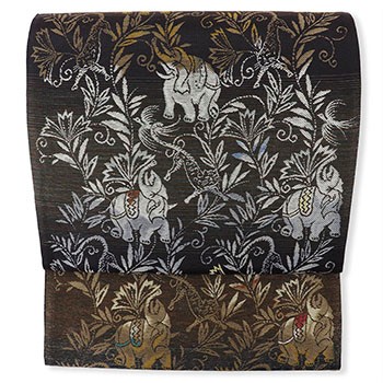 西陣袋帯（アニマルジャングル）【河瀬満織物】