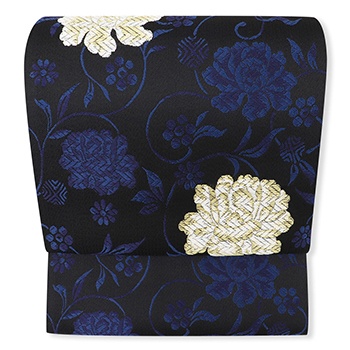 西陣夏袋帯（唐花）【沢本織物】