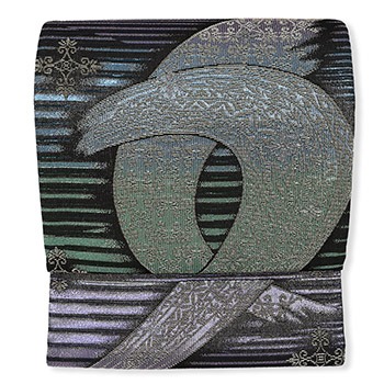 輪奈織西陣袋帯（曲線）【有栖川織物】