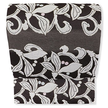 西陣袋帯（横段唐草）『紗羅』【となみ織物】