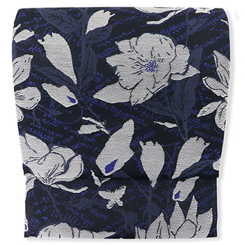 西陣夏袋帯（枝花）【沢本織物】