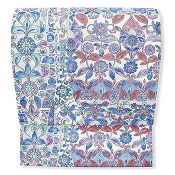 夏牛首袋帯（幾何唐花）『牛首四季衣』【二代目 川村久太郎×白山工房】