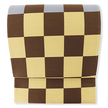 西陣袋帯（市松）【佐々木染織】