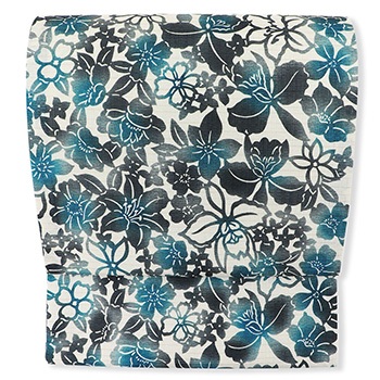 京紅型染め袋帯（花尽くし）