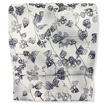 京紅型染め袋帯（唐草）