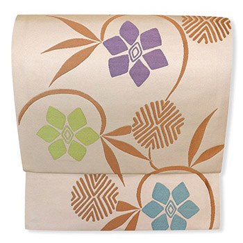 西陣九寸名古屋帯（笹蔓文）【篠屋織物】