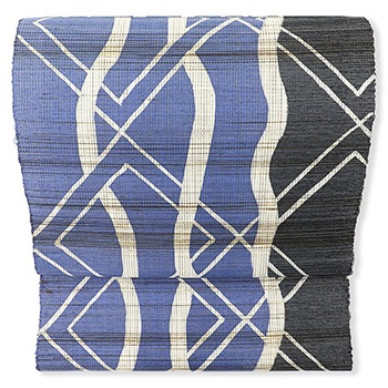 ロウケツ染め九寸名古屋帯(立涌格子)